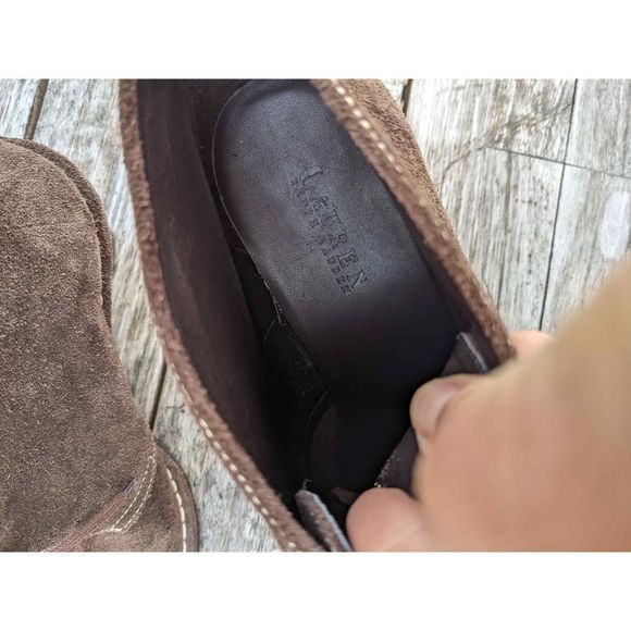 Lauren Ralph Lauren Chocolate Brown Suede Wedge Boots - Picture 7 of 8